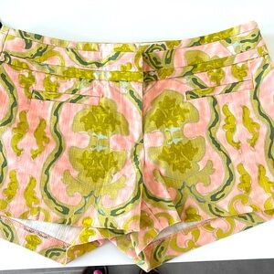 J.CREW Pink Green Paisley Baroque Shorts 2 style 13017‎